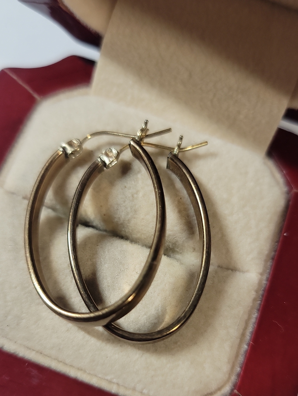 Gold-Tone Oval Hoop Earrings - Women Jewelry